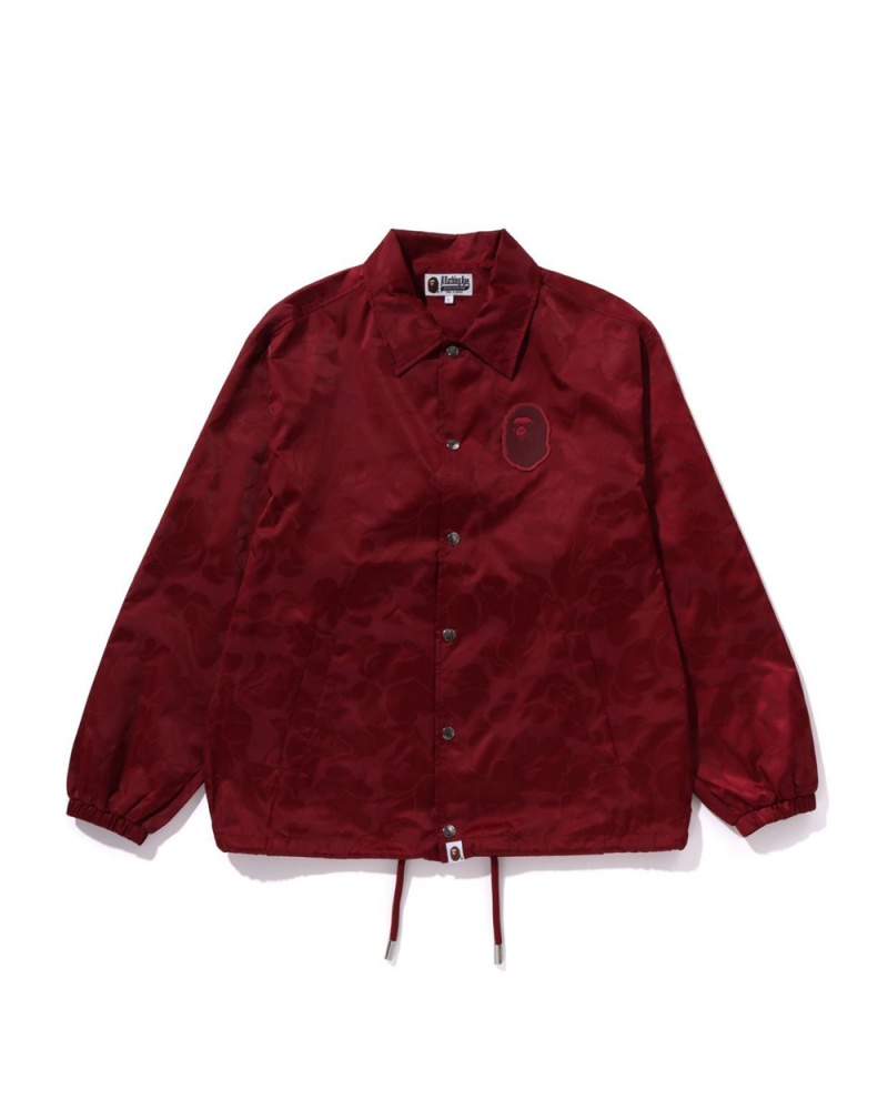 Chamarras Bape Tonal Solid Coach Hombre Vino | 651-SWOEDR