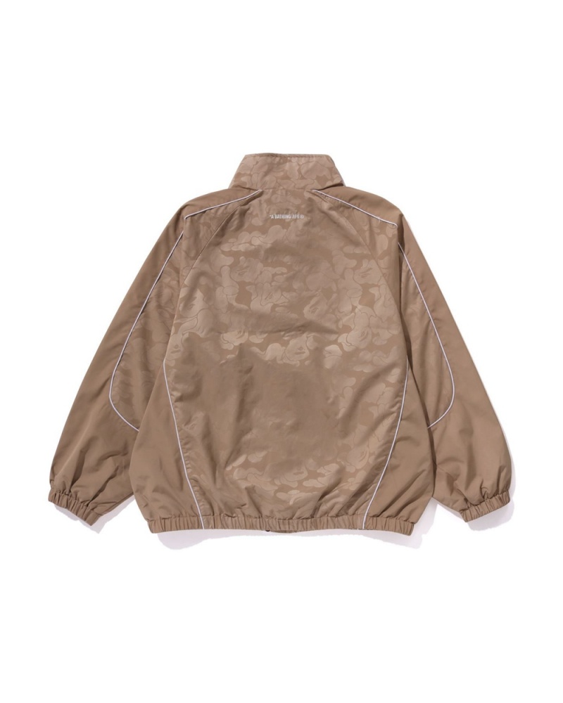 Chamarras Bape Tonal Solid Metal Logo Pin Pista Hombre Beige | 540-BYSHID