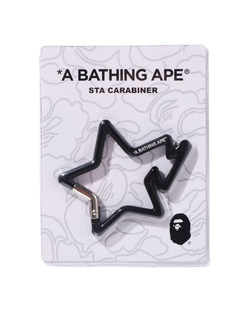 Llaveros Bape STA Carabiner Hombre Negros | 170-QCJUMG