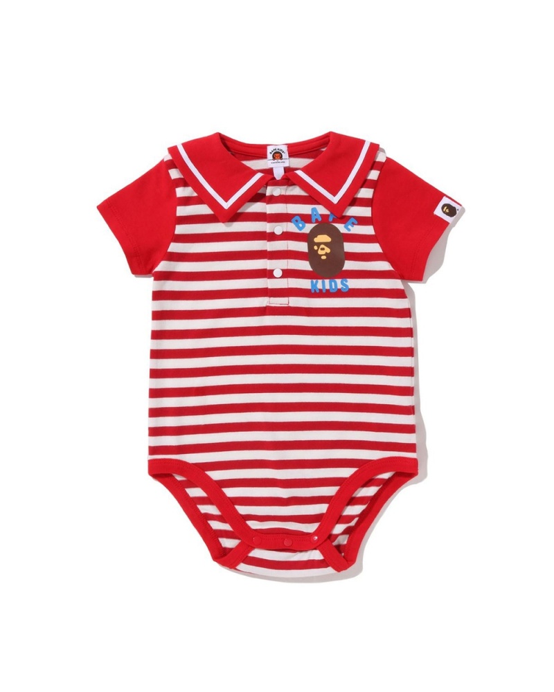 Mono Bape Hoop Sailor Collar KB Niños Rojos Claro | 074-WLKCDP