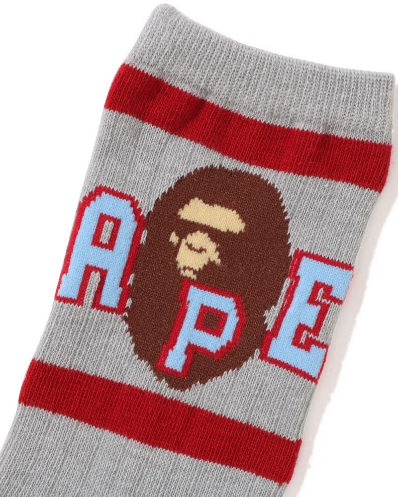 Otros Accesorios Bape Ape Head Line Rib Niños Grises | 324-PAQVSK