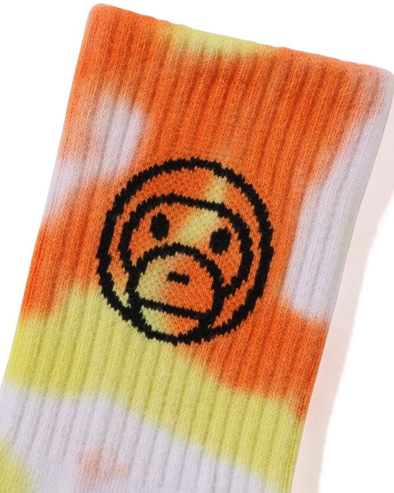 Otros Accesorios Bape Baby Milo Tie Dyed Rib Sock Niños Naranjas | 209-BLEKFQ