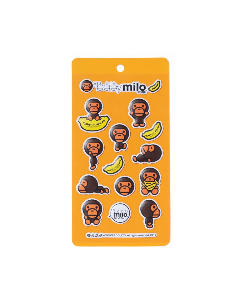 Otros Accesorios Bape Milo & Banana sticker pack Mujer Naranjas | 519-ASZGNR