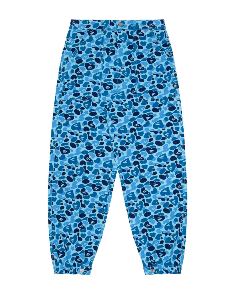 Pantalon Bape Printed cargo Mujer Azules Claro | 617-NKCVIJ