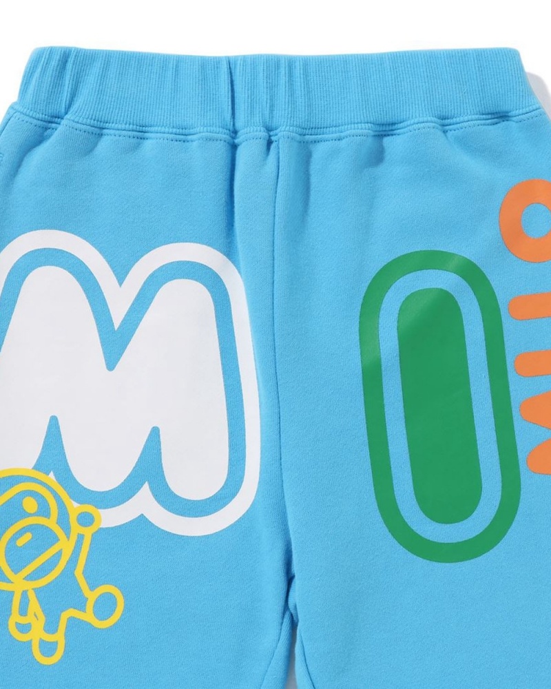 Pantalones Bape Baby Milo Font Sweat Niños Azules | 628-OZCJER