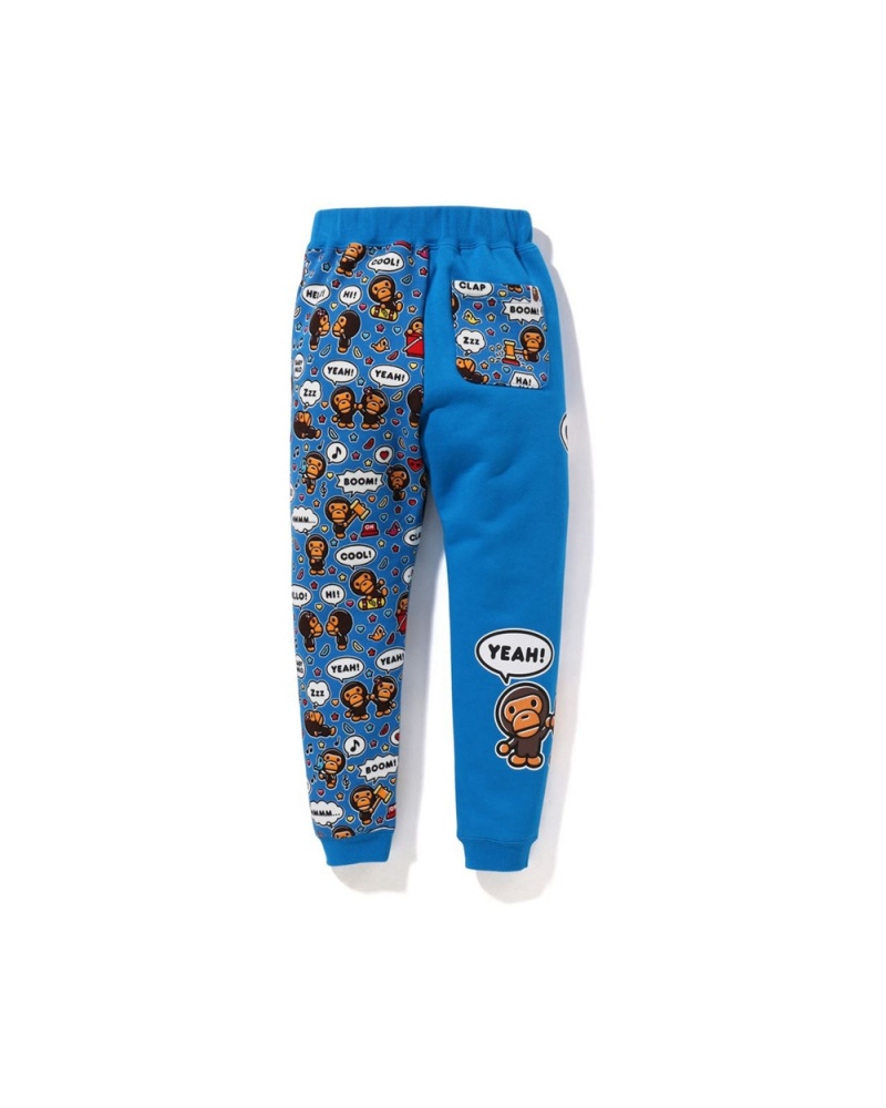 Pantalones Bape Baby Milo Speech Balloon Slim Niños Azules | 043-UQZWMN