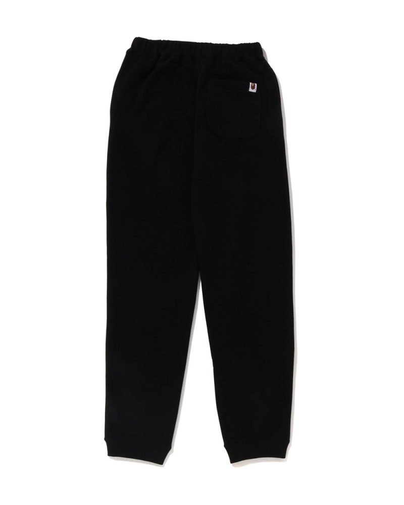 Pantalones Bape College embroidery sweat Jr Niños Negros | 325-RUGFMZ