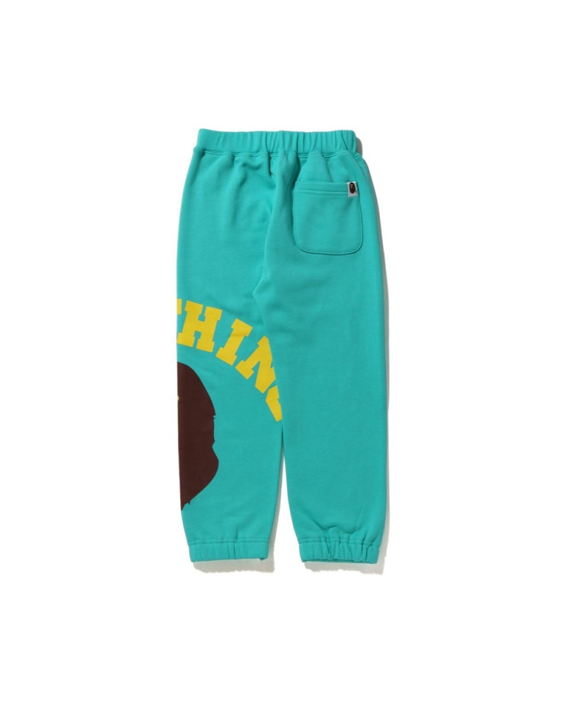 Pantalones Bape Giant College Sweat Niños Verde Menta | 824-PDRZNJ