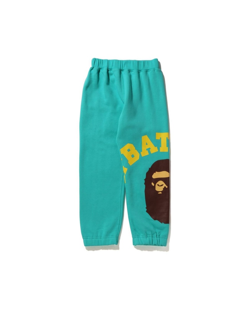 Pantalones Bape Giant College Sweat Niños Verde Menta | 824-PDRZNJ