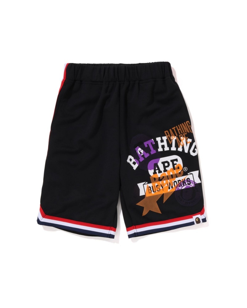 Pantalones Bape Multi Print Basketball Shorts Niños Negros | 862-PDGUNZ