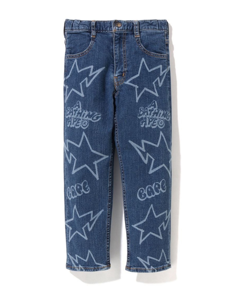 Pantalones Bape Random STA Denim Niños Azul Marino Azules | 951-SKVLQH