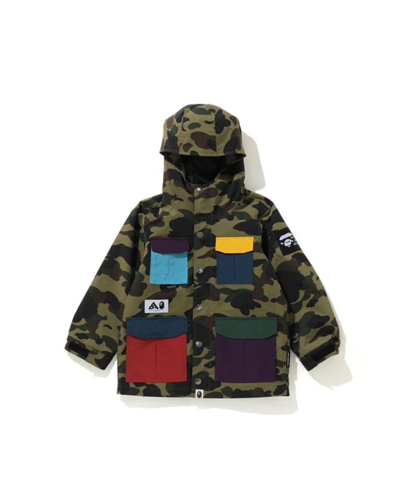 Ropa De Abrigo Bape 1st Mountain Niños Verdes | 478-SVDHUT