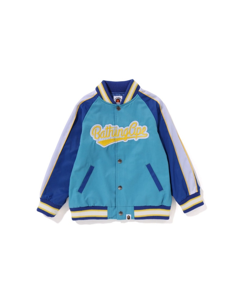 Ropa De Abrigo Bape Bathing Ape Patch Stadium Niños Azules Claro | 513-RFCJZO