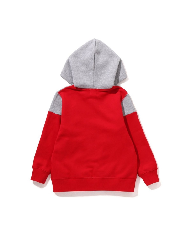 Ropa De Abrigo Bape Zip Hoodie Niños Rojos Claro | 940-POMECJ