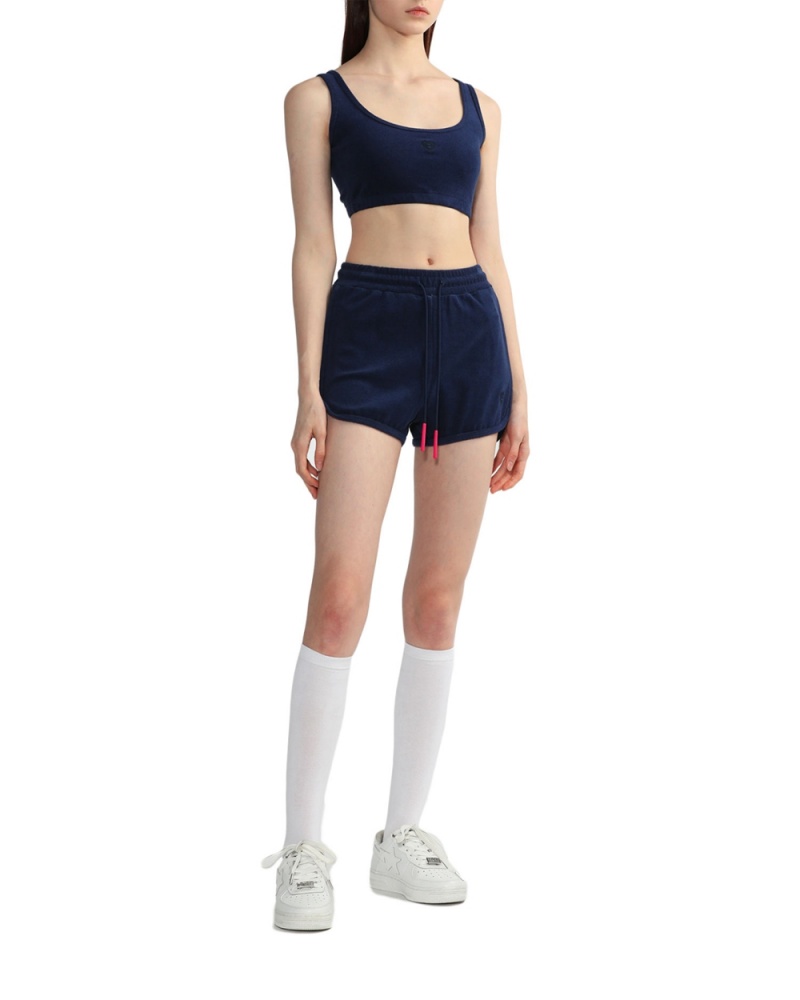 Short Bape Towelling track shorts Mujer Azul Marino Azules | 791-LVMGXI