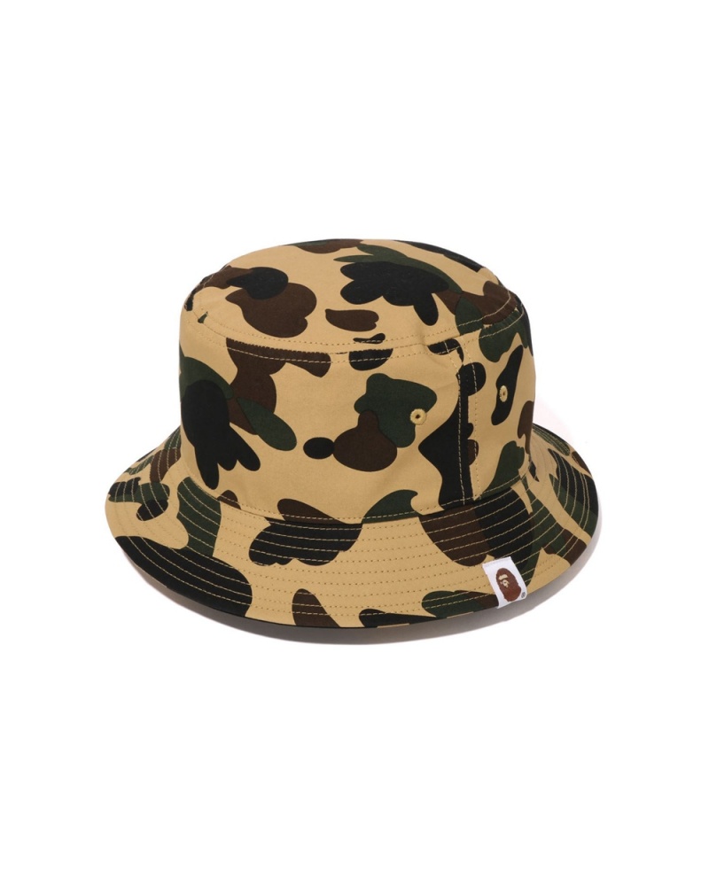 Sombreros Bape 1st Bucket Hombre Kaki | 290-QVXDWT