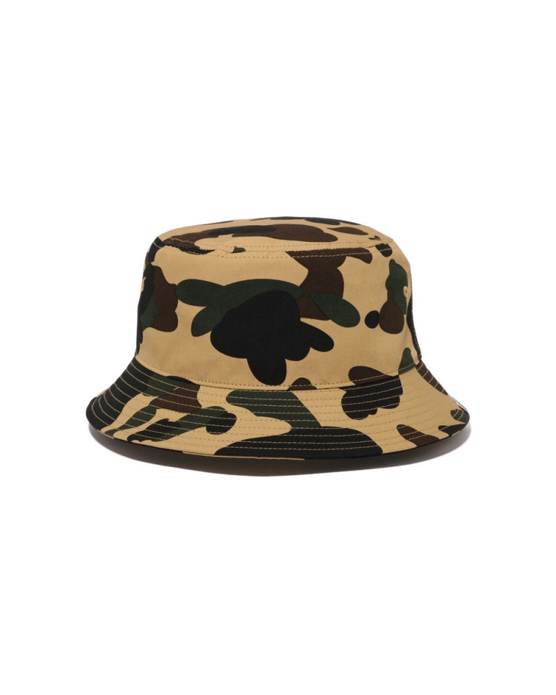 Sombreros Bape 1st Bucket Hombre Kaki | 290-QVXDWT