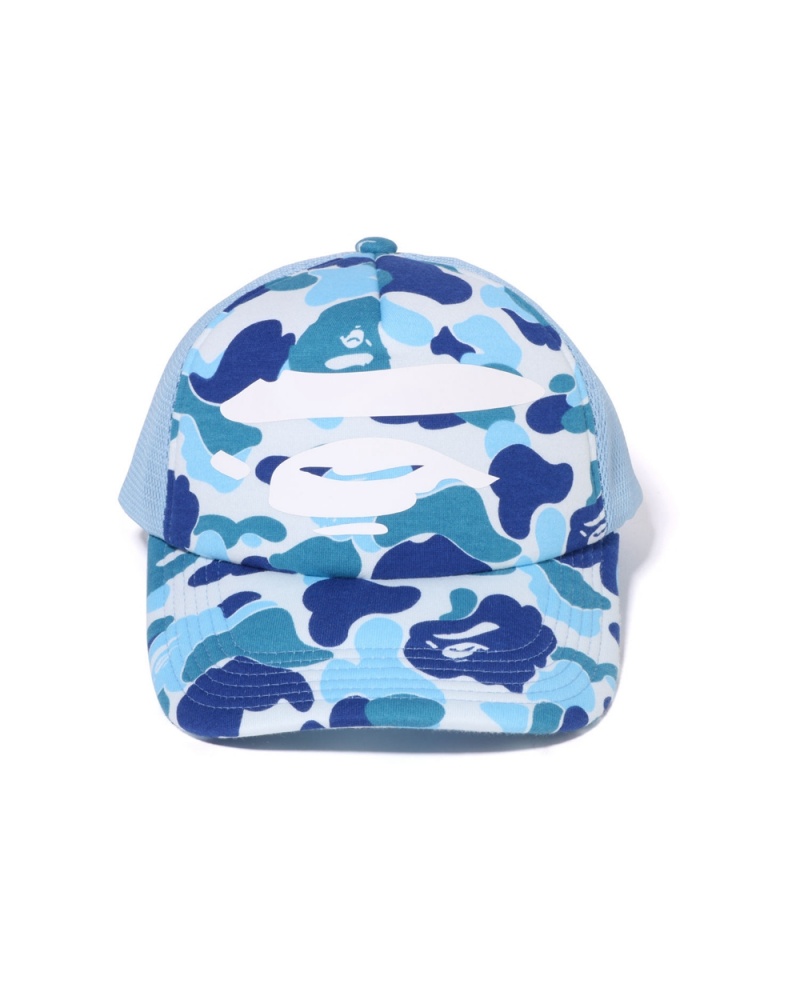 Sombreros Bape ABC Ape Face Mesh Hombre Azules Claro | 635-QKRMNV