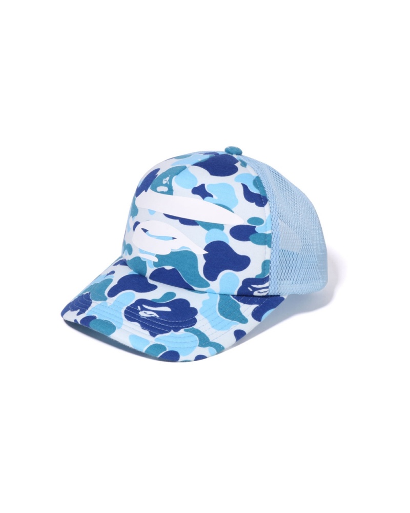 Sombreros Bape ABC Ape Face Mesh Hombre Azules Claro | 635-QKRMNV