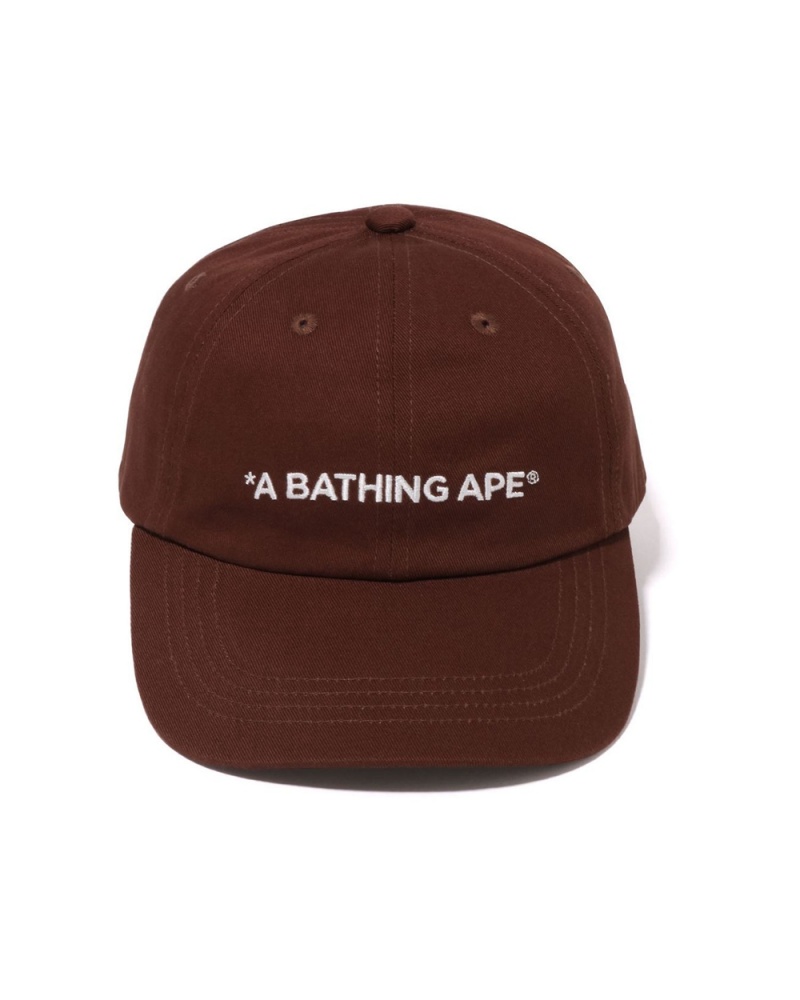 Sombreros Bape A Bathing Ape 6panel Hombre Chocolate | 690-NIKDPC