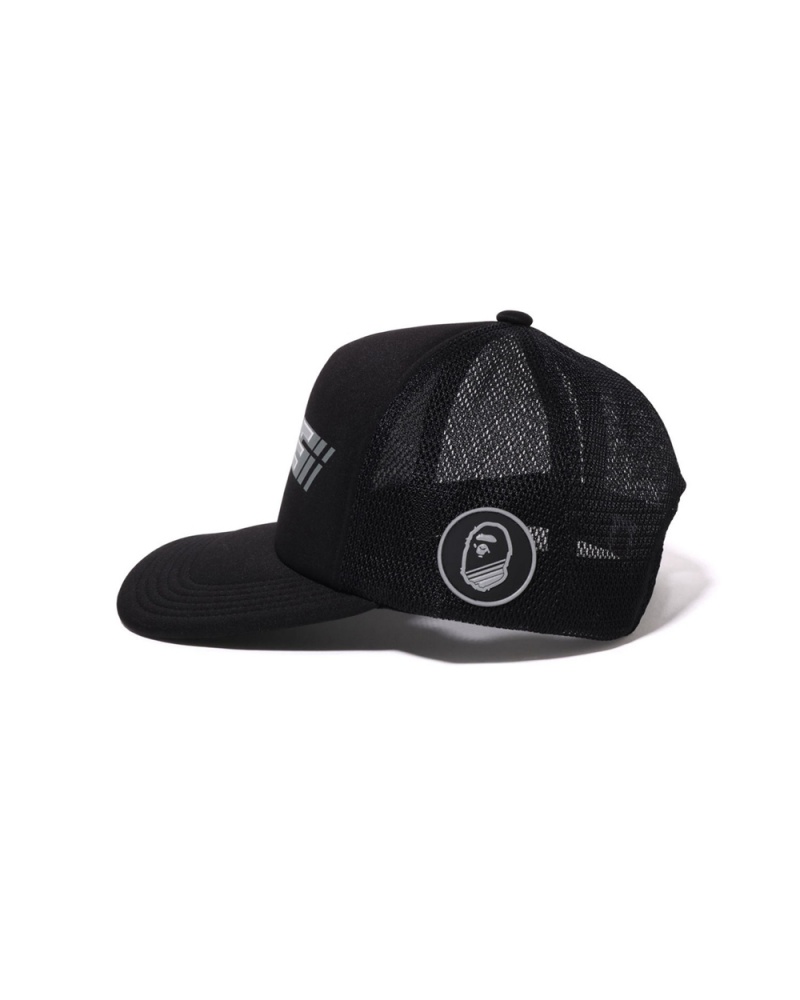 Sombreros Bape Racer Mesh Hombre Negros | 468-JZEIMQ