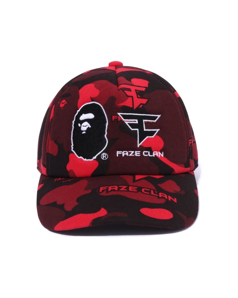 Sombreros Bape X Faze Clan Snap Back Hombre Rojos Claro | 837-ZBEJCI