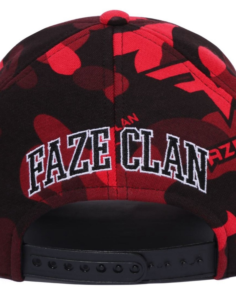 Sombreros Bape X Faze Clan Snap Back Hombre Rojos Claro | 837-ZBEJCI