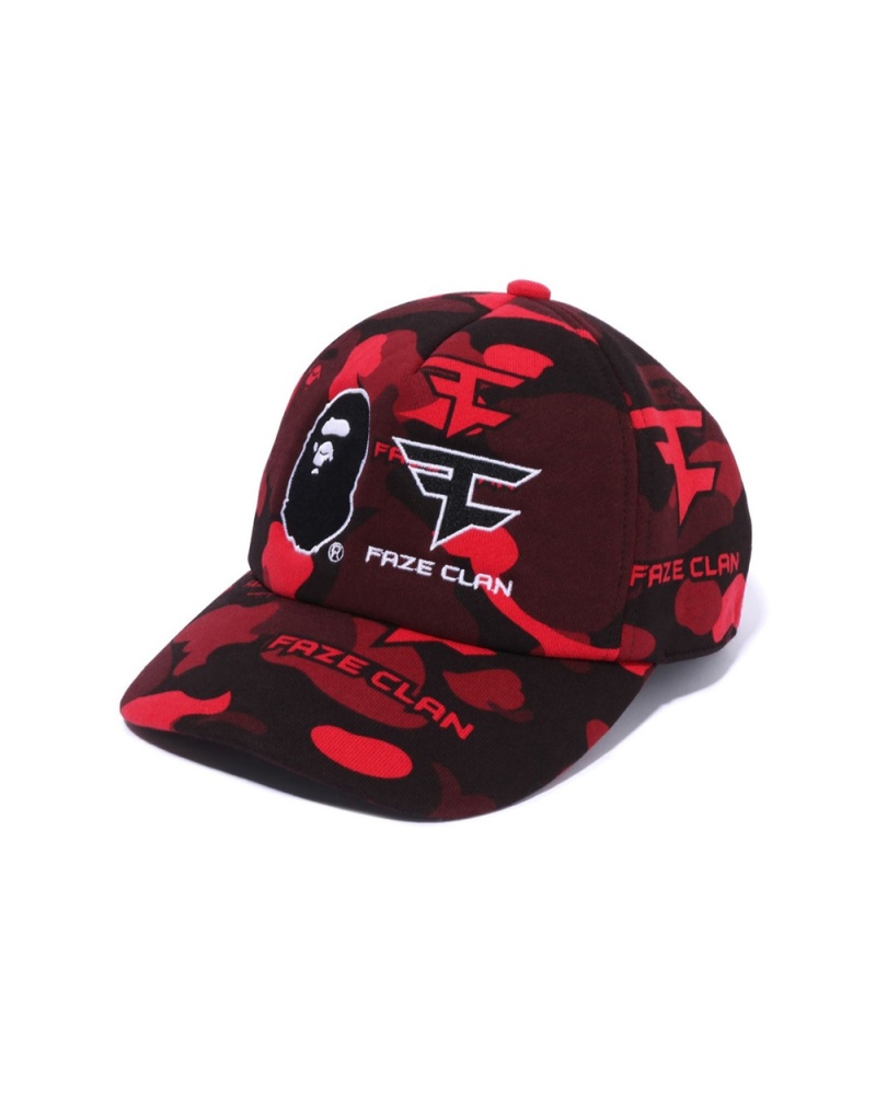 Sombreros Bape X Faze Clan Snap Back Hombre Rojos Claro | 837-ZBEJCI