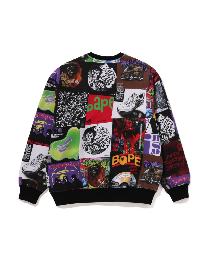 Sudadera Bape Album Monogram Crewneck Hombre Multicolor | 130-FVABHC