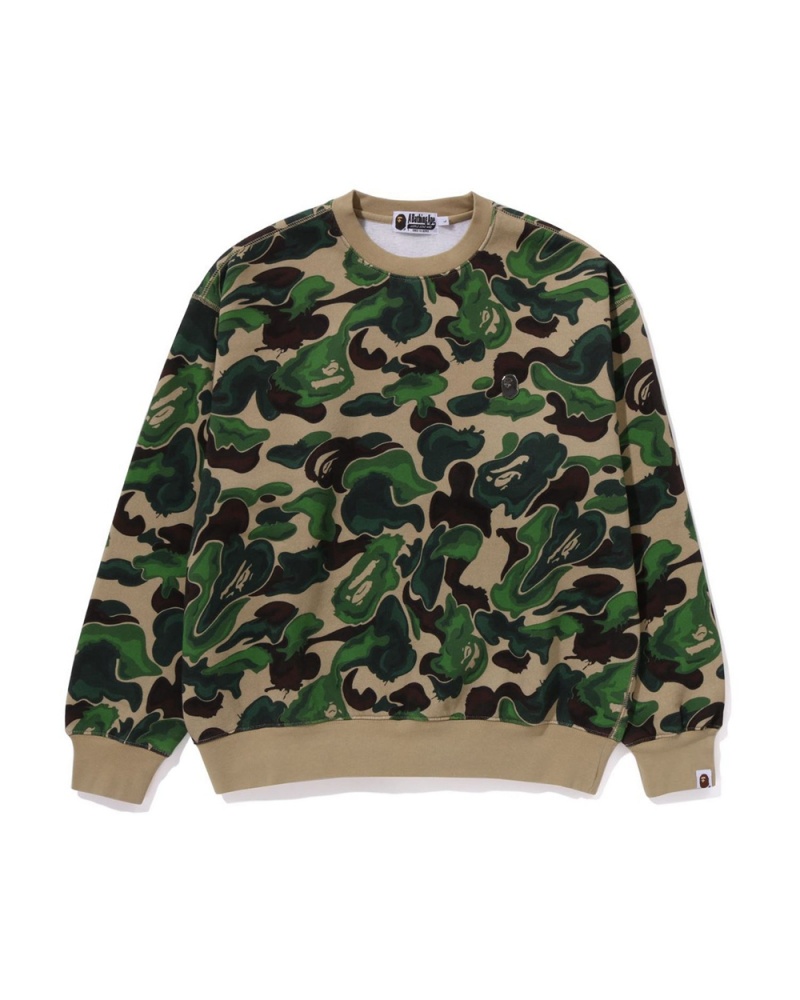 Sudadera Bape Art Camo Metal One Point Crewneck Hombre Verdes | 164-QCFUGZ