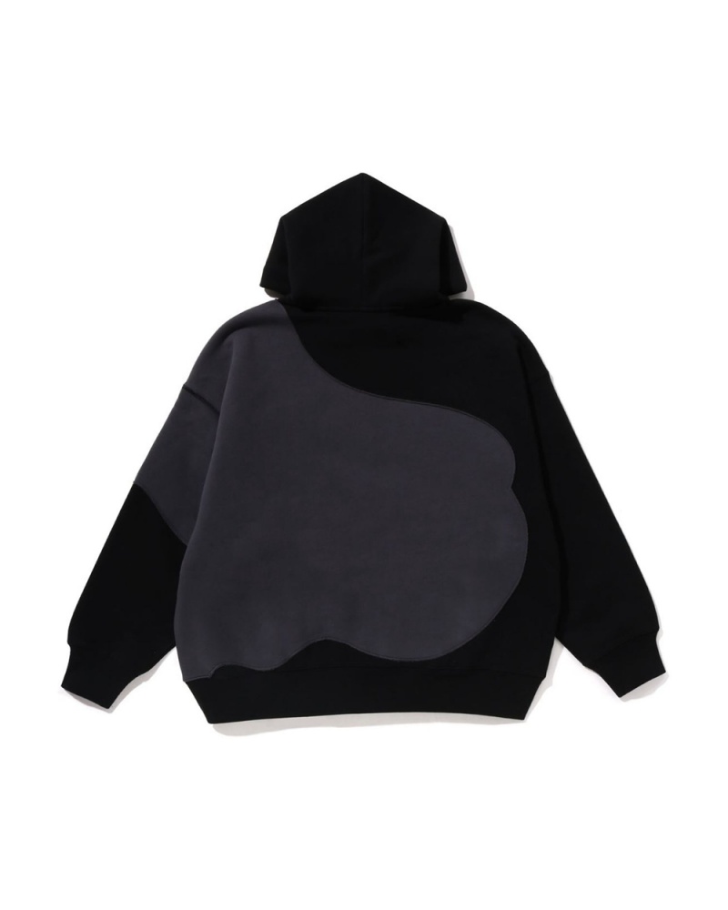 Sudadera Bape Head Patch Pullover Hoodie Hombre Negros | 120-JUXFRW