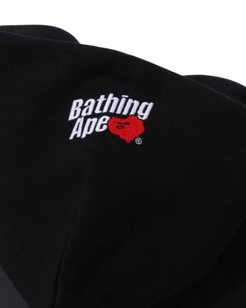 Sudadera Bape Head Patch Pullover Hoodie Hombre Negros | 120-JUXFRW