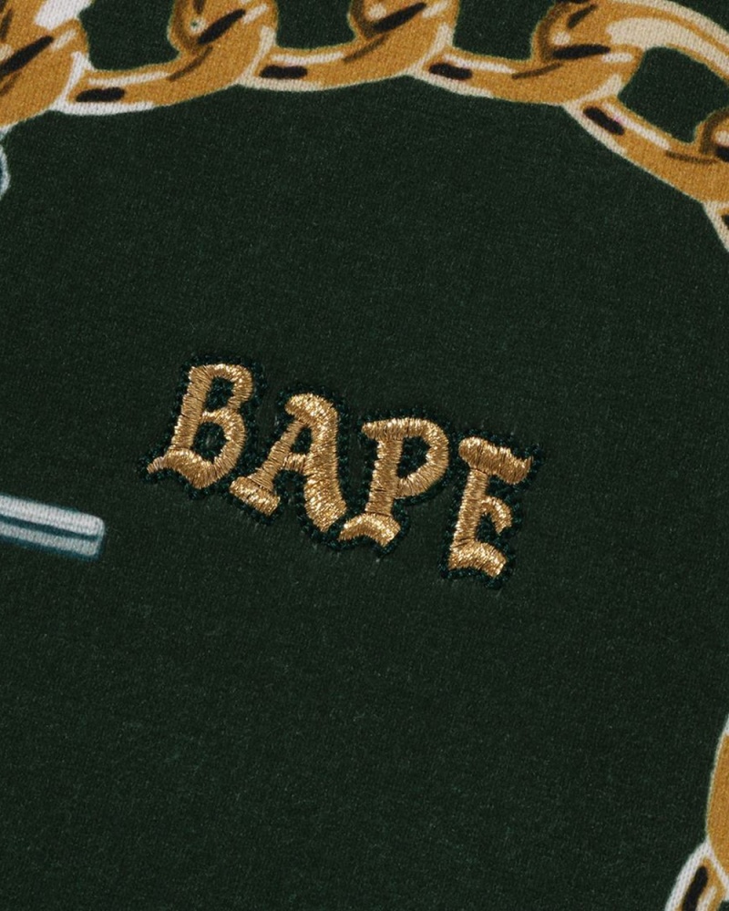 Sudadera Bape Jewels Crewneck Hombre Verdes Oscuro | 163-RQZPAC