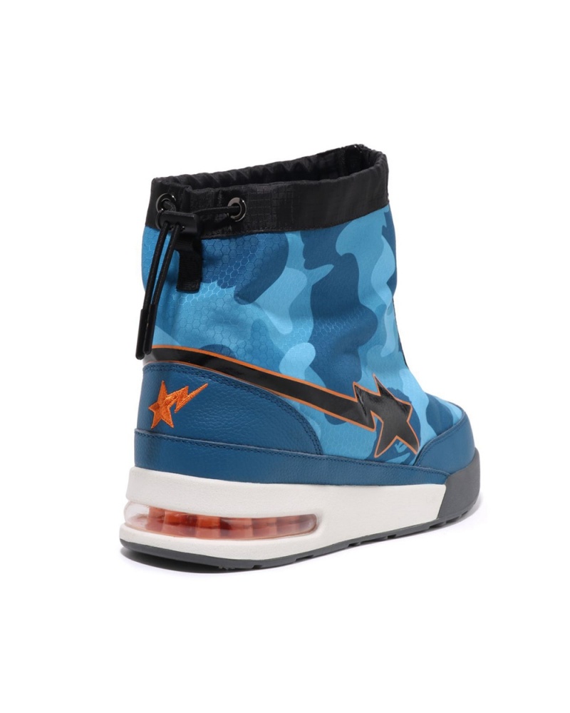 Tenis Bape Honeycomb Camo Zip Carretera STA M2 Hombre Azules | 752-NCXTWL