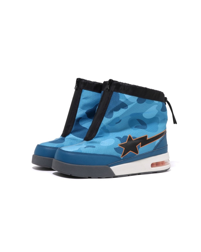 Tenis Bape Honeycomb Camo Zip Carretera STA M2 Hombre Azules | 752-NCXTWL