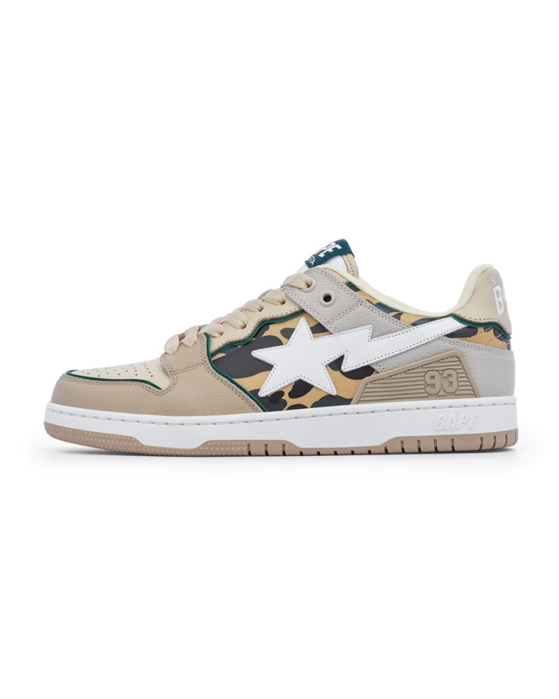 Tenis Bape SK8 STA #4 Hombre Beige | 963-GFICET