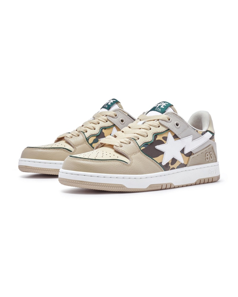 Tenis Bape SK8 STA #4 Hombre Beige | 963-GFICET