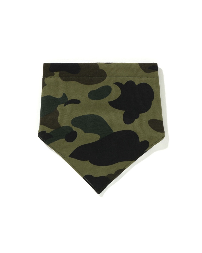 Tops Bape 1st Bandana Bib Niños Verdes | 750-QNIEYH