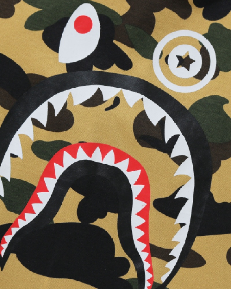 Tops Bape 1st Shark 3/4 Sleeve Niños Amarillos | 805-LYWVPH