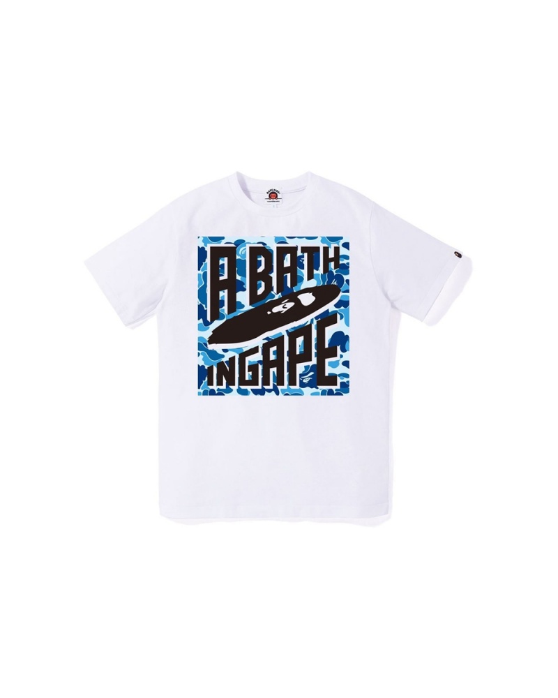 Tops Bape ABC A Bathing Ape Jr Niños Blancos | 153-KJWLPM