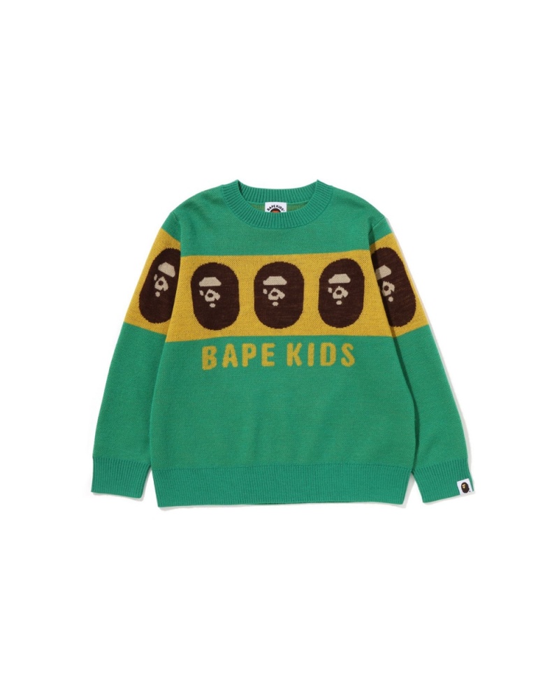 Tops Bape Ape Head Niños Verdes Claro | 430-RUWASE