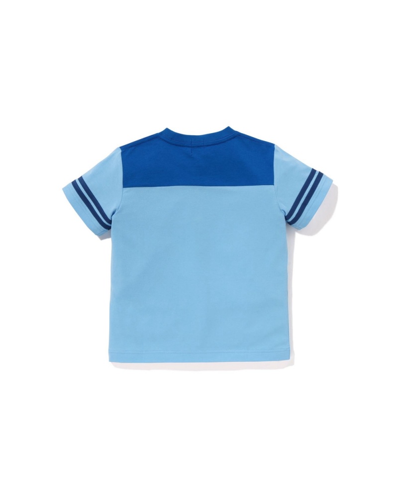 Tops Bape Ape Head Patch Football Niños Azules Claro | 857-VZGXTO