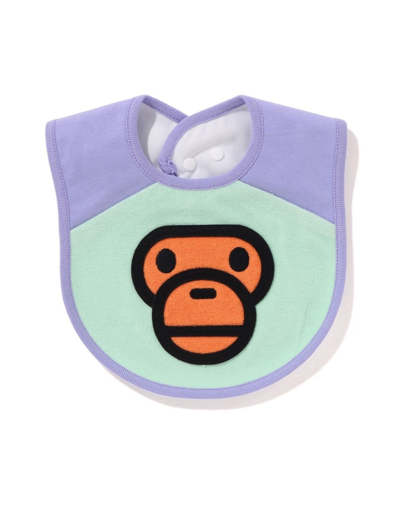 Tops Bape Babies Baby Milo Pile Bib Niños Morados | 683-QVFOCI