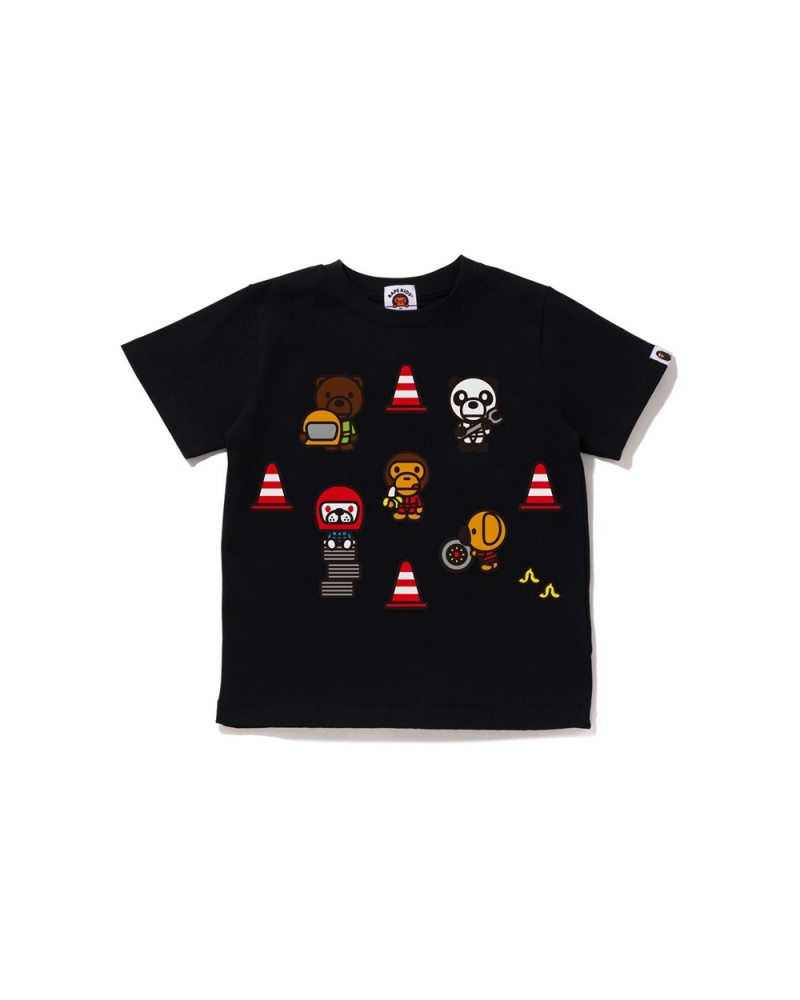 Tops Bape Baby Milo Carreras #5 Niños Negros | 547-FQCKEY