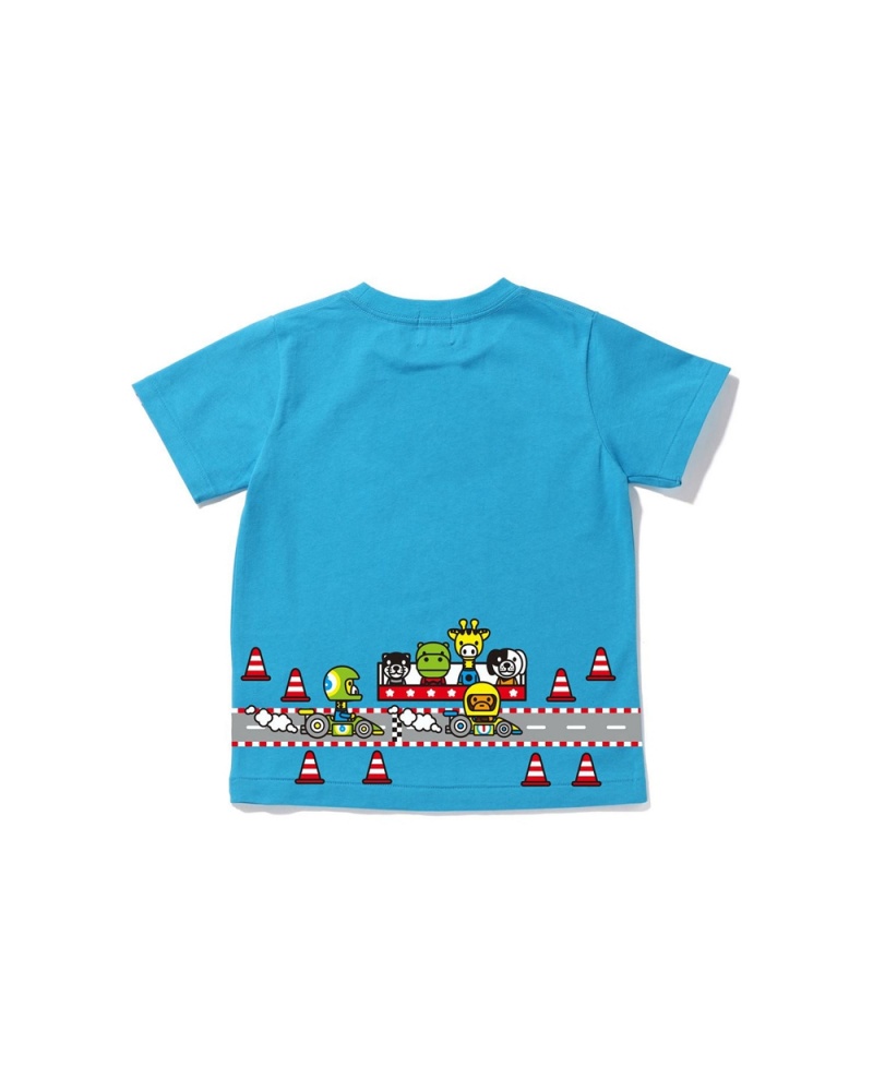 Tops Bape Baby Milo Carreras #6 Niños Azules | 657-OHFZRK