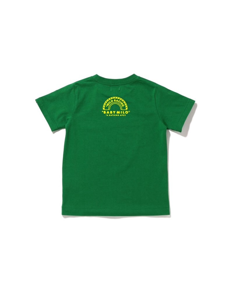 Tops Bape Baby Milo Carreras #7 Niños Verdes | 529-NBSADK