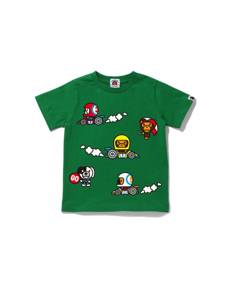 Tops Bape Baby Milo Carreras #7 Niños Verdes | 529-NBSADK