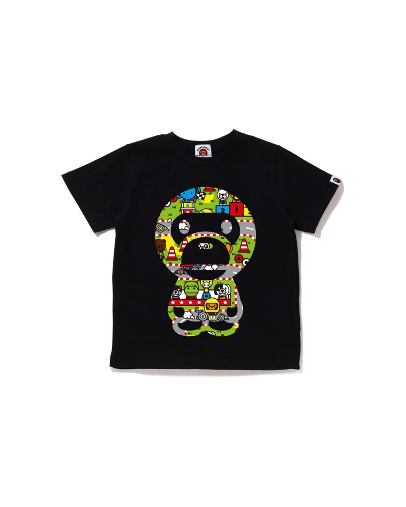 Tops Bape Baby Milo Carreras Big Baby Milo Niños Negros | 619-METNYH