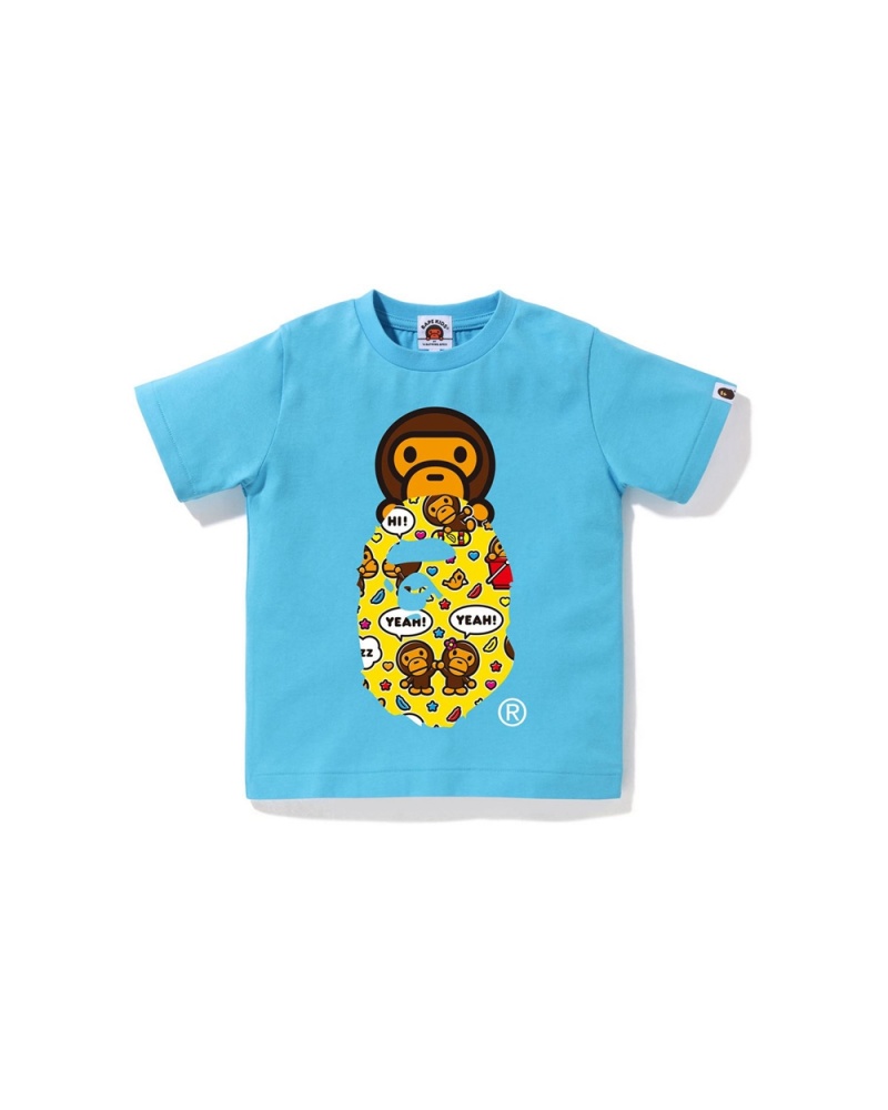 Tops Bape Baby Milo Speech Balloon Milo On Ape Head Niños Azules | 230-SNDOXJ