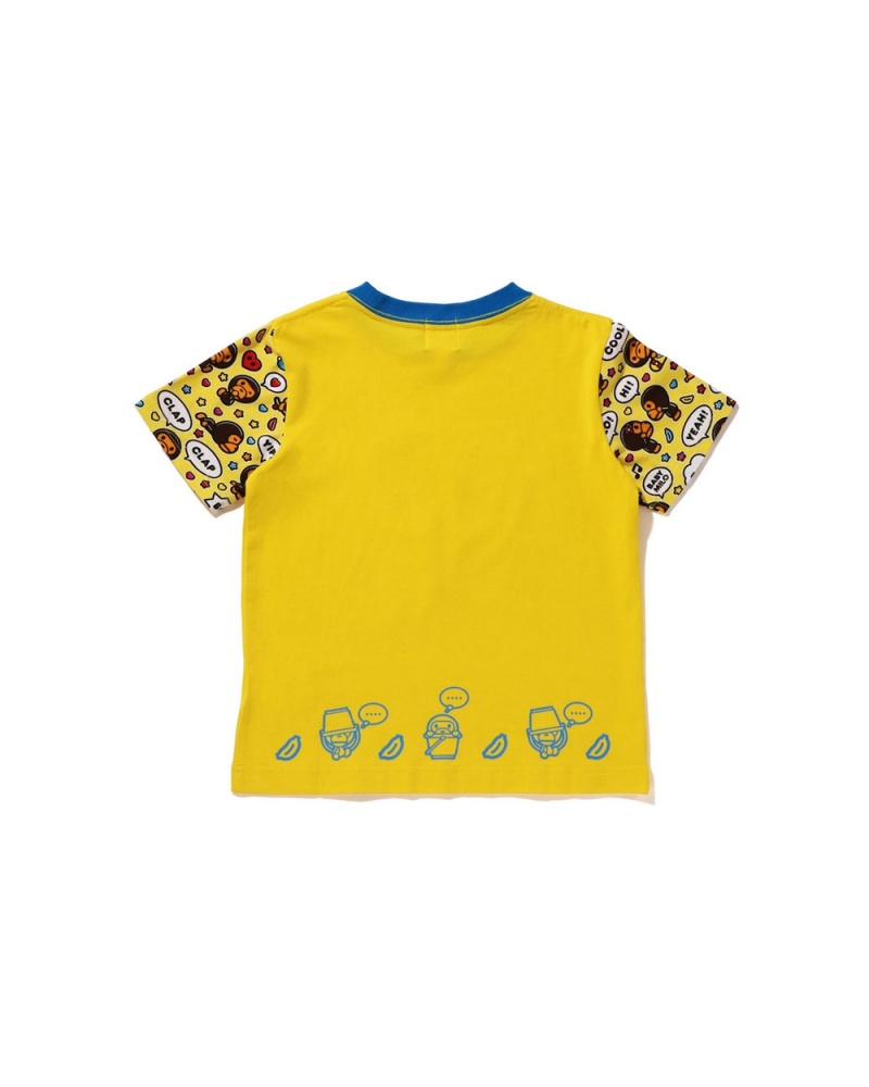 Tops Bape Baby Milo Speech Balloon Milo Lisa Niños Amarillos | 097-AUIOSP